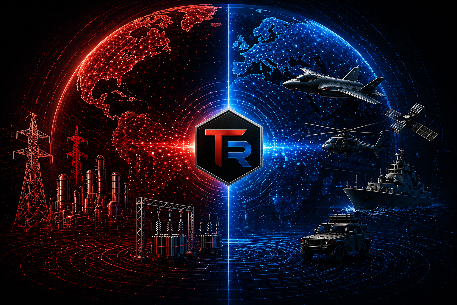 ThreatReplica red and blue cyber physical digital twin visual